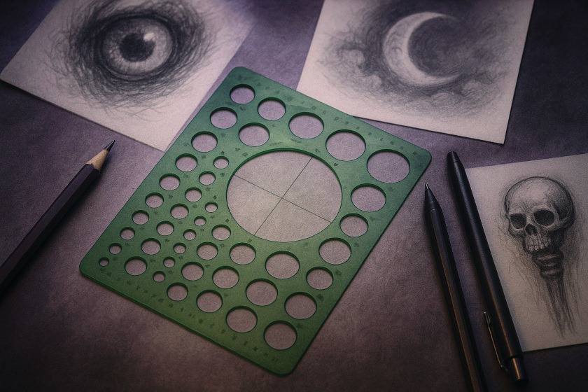 Circle Templates (Stencils) for Horror Art